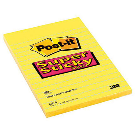 3M POST-IT NOTES SS 102X152mm RLD YLW