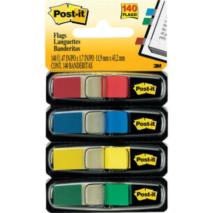 3M POST-IT INDEX FLAGS 1/2-ASS