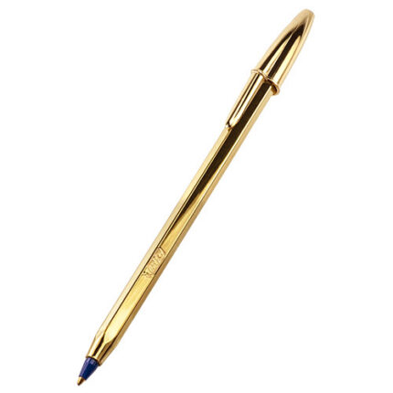 BIC CRISTAL MEDIUM SHINE GOLD BODY-BLU