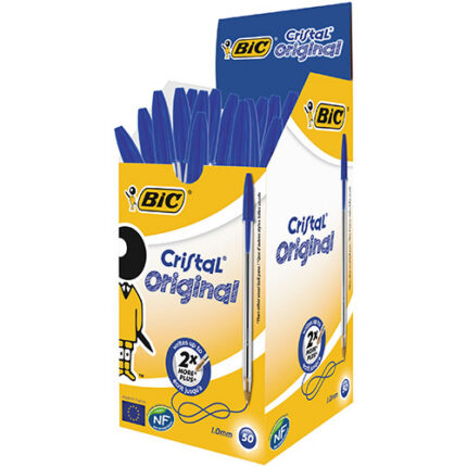 CRISTAL BP PENS MEDIUM 1.0MM-BLU