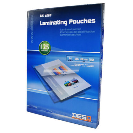 DESQ LAMINATING POUCHES A4,125my,P100-CLR
