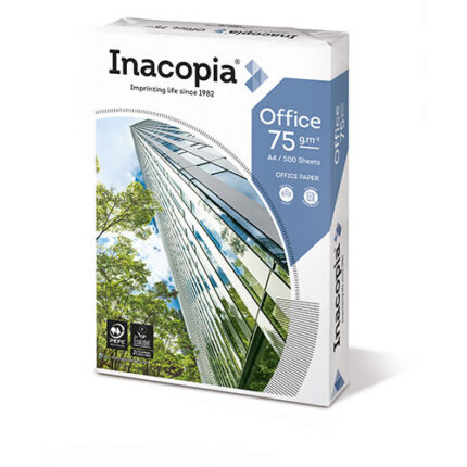 INACOPIA OFFICE COPIER PAPER A4/75g,P500-WHT