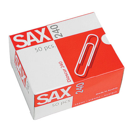 SAX PAPER CLIPS 78mm P.50 - SLV