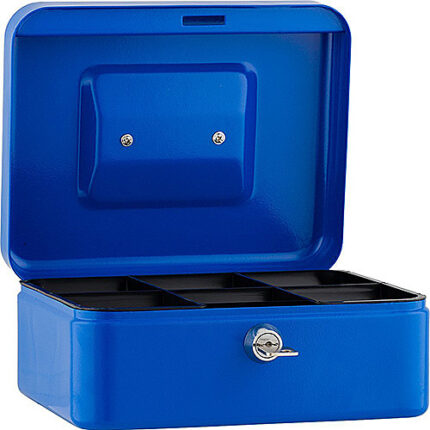 SAX METAL CASH BOX 20X16X9CM - BLU