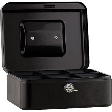 SAX METAL CASH BOX 20X16X9CM - BLK