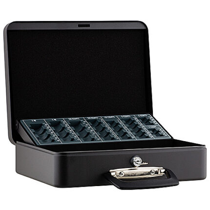 SAX CASH SUITCASE WITH COMPARTMENTS 30X23X9CM-BLK
