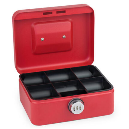 SAX CASH BOX SAFETY COMBINATION 20X16X9CM-RED