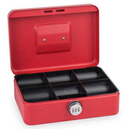 SAX CASH BOX SAFETY COMBINATION 25X18X9CM-RED
