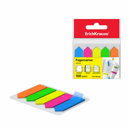 ERICHKRAUSE INDEX ARROWS ‘NEON’ 12×44 mm (100 sheets/5 colors) 31178