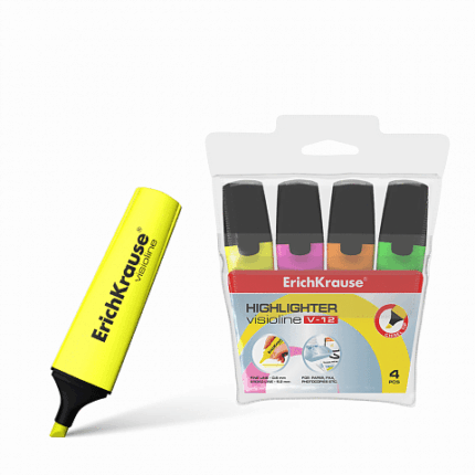 ERICHKRAUSE HIGHLIGHTER VISIOLINE V-12 (4 pcs) 32504