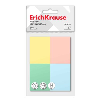 ERICHKRAUSE STICKY NOTES 40×50 mm (400 sheets/4 colors) 61711