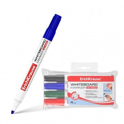 ERICHKRAUSE WHITEBOARD MARKER W-500 4-COLORS 12849