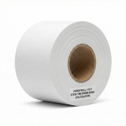 PAPER ROLL 1-PLY 57X38 13M 60GSM BOND (CALCULATOR)