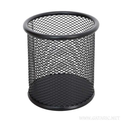 TTO METAL PEN CUP HOLDER ROUND 404845 BLACK